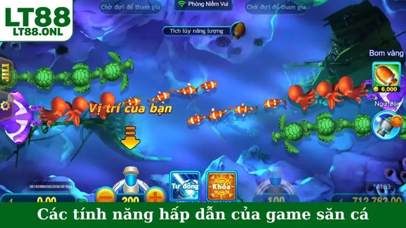 Các tính năng hấp dẫn của game săn cá