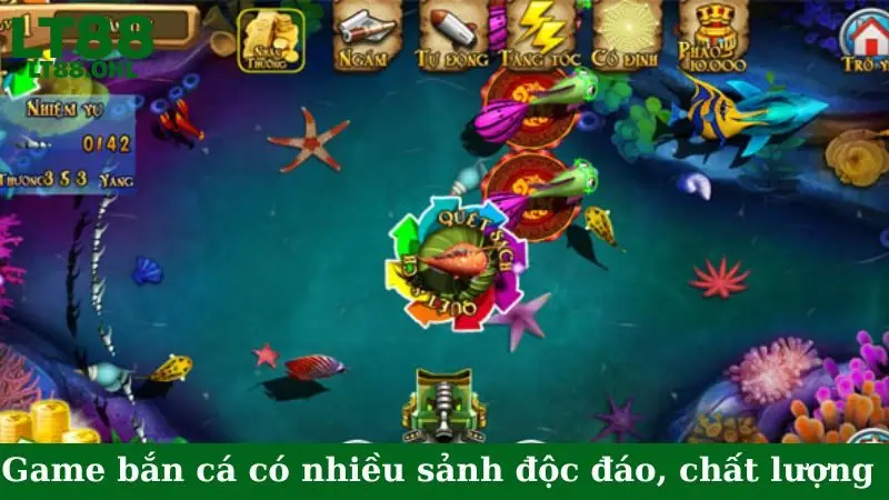 Game bắn cá có nhiều sảnh độc đáo, chất lượng
