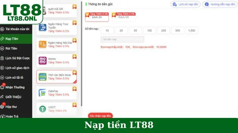 Nạp Tiền LT88